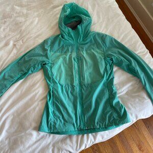 Lightweight Teal Hooded Rain Jacket - Women's